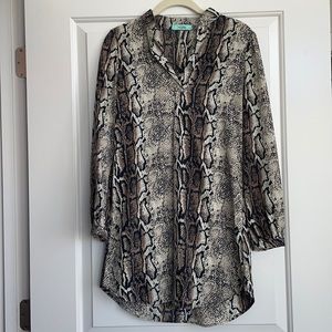 Karlie snake print tunic, size small.